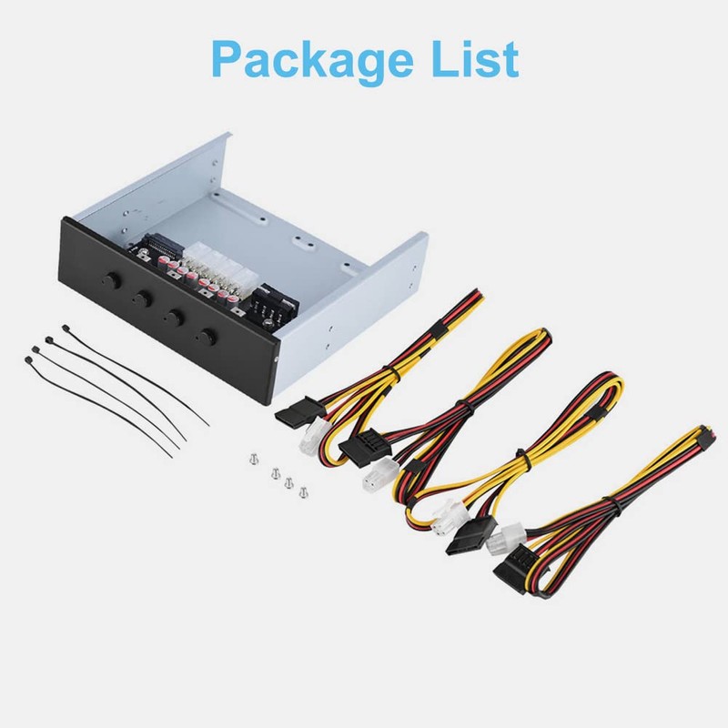 Richer-R HDD Power Control Switch, 4 Switches Hard Drive SATA