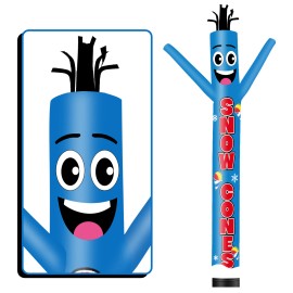 Snowball Tube Theme Air Dancer Inflatable Weird Wave Man for Outdoor Party Festival Digital Printing No Blower RequiredColor: snowball cone, Size: 15ft