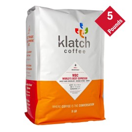 Klatch Coffee WBC World's Best Espresso Medium Roast, 5 Pounds, Whole Bean
