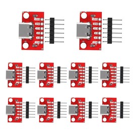 DIANN 10pcs USB Type-C Breakout Board Serial Basic Breakout Female Connector Type PCB Converter Board