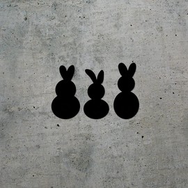 Decal Stickers of Easter Bunny Rabbit (Black) (Set of 2) Premium Waterproof Vinyl Decal Stickers for Laptop Phone Accessory Helmet Car Window Mug Tuber Cup Door Wall Decoration - ANDsticd42136BL