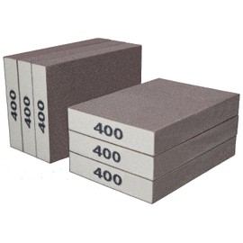 6 Pack 400 Grit Hand Sanding Block, Washable and Reusable Sanding Sponge Great for Pot Brush Pan Brush Sponge Brush Glasses Sanding Wood Sanding Metal Sanding (400 Grit)