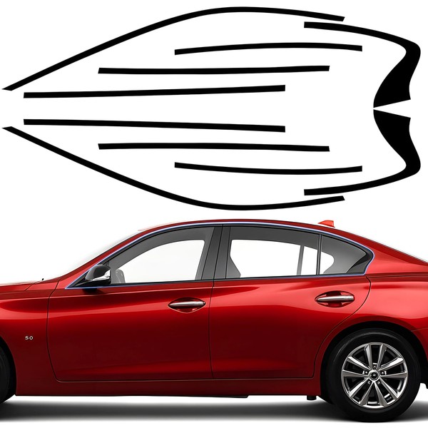 MusTree Chrome Delete Vinyl Wrap Kit fit for 2014-2021 Infiniti
