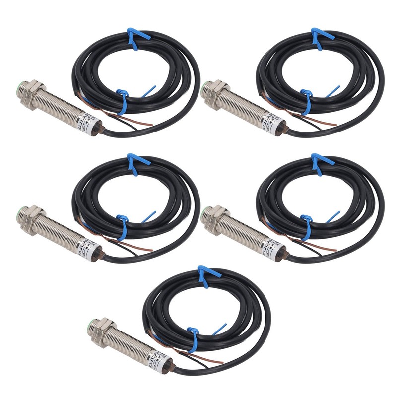 5PCS Inductive Proximity Switch M12 NPN Normally Open Distance Detection