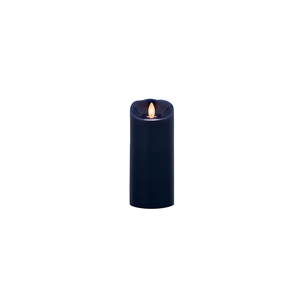 Sterno Home MGT814307NB00 Navy Blue Wax Pillar with Timer