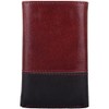 Mens Soft Leather Tri-Fold RFID Protected Wallet with Key Clips