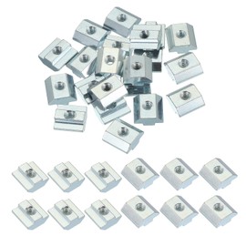 PATIKIL M6 Sliding t Nuts, 30 Pcs Hammer Head Fastener Nut Thread t Slide Drop in Nuts for European Standard 4040 Series 8 mm T-Slot Aluminum Extrusion Profile