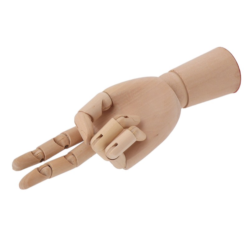 Flexible Wooden Hand Model Moveable Wooden Artists Manikin Hand Figure