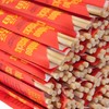 Premium Disposable Bamboo Chopsticks Sleeved and Separated (Bag of 200