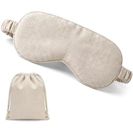 Sleep Mask Travel Case, Compact Lightweight Accessory for Travel and Daily Use - Funnysoft 2 Pure Linen Sleep