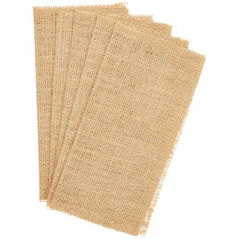 Docrafts 8 x 8 inch Hessian Squares Bare Basics (Pack of 5), Sackleinen, Brown, 8 by 8-Inch