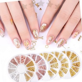 Nail Art Stone 12 Types Decorating Home Self Materials Gel Nail Parts Decoration Set, 1 Piece, 3 / 네일아트 스톤 12종 꾸미기 홈 셀프 재료 젤 네일 파츠 장식 세트, 1개, 3