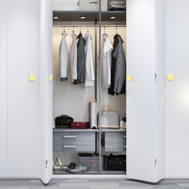 sourcing map 10Pcs Square Cabinet Knobs, 1.2 Inch Square Kitchen