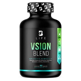 Camomila, Luteína y Zeaxantina de 90 Cápsulas 1000 mg por porción. Vitamina A, C, E y Zinc, Cobre. Ingredientes naturales. Vsion Blend B Life.