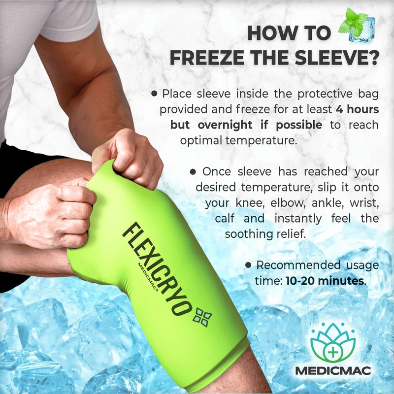 MEDICMAC® FlexiCryo™ 360° Cold Therapy Compression Sleeve for Arthritis, Injuries