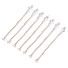 Ceramic Wick, 7 Pieces Wine Bottle Oil Candle Lamp Fiber Glass Kerosene Wick Ceramic Holders Torch Lamp Heat Resistant Kerosene Wick Cotton Core Candle Wicks Replacement