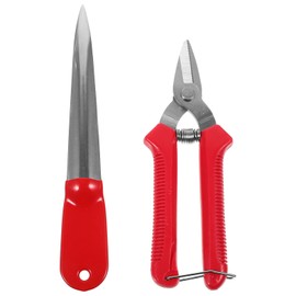 Operitacx Rattan Basket Weaving Tool Set 7.4 Inch Hand Tools with Prying Knife for Cane Webbing and Wicker Repair Kit Basket Making Supplies