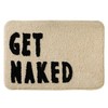 Feblilac Get Naked Bath Mat, Simple Beige Fun Bathroom Rug,