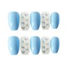 YONAIL 24pcs/set Press On False Nail French Tips Press On