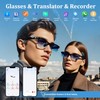SurPonzin Smart Glasses Pro: 110-Language Real-Time Translator, Bluetooth 5.4, Frameless