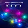 BTF-LIGHTING WS2812B RGB IC Transparent Fairy Lights Individually Addressable Running
