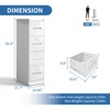 BIZOEIRON 4 Drawer File Cabinet with Lock, Metal Filing Cabinets