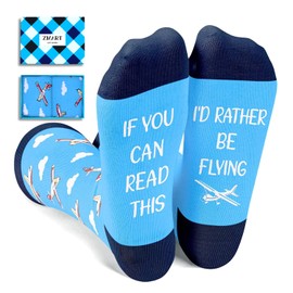 Zmart Airplane Gifts For Men Aviation Lovers, Unique Pilot Gifts For Men Women, Aircraft Mechanic Gifts Plane Gifts, Airplane Socks Aviation Socks