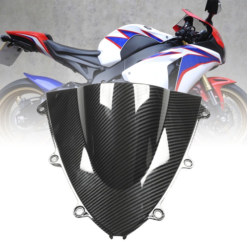 Motorcycle Front Windshield Carbon Fiber Style Replacement for CBR 1000RR