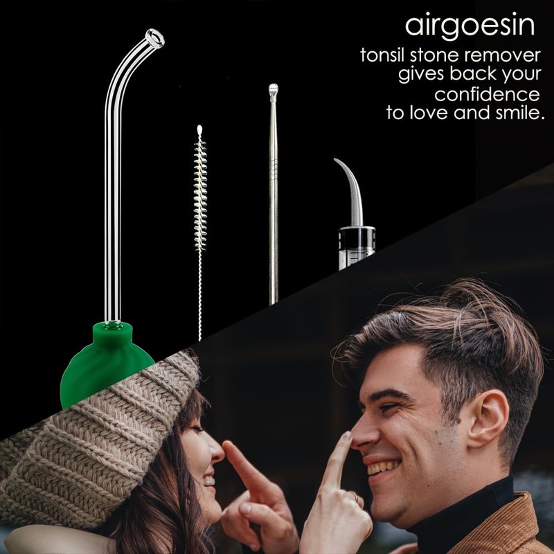 Airgoesin 3-In-1 Tonsil Stone Removal Remover Kit, Tonsil Stone Vacuum