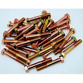 (35) Hex Head 1/2-13 x 3" Bolt Grade 8 Cap Screw Yellow