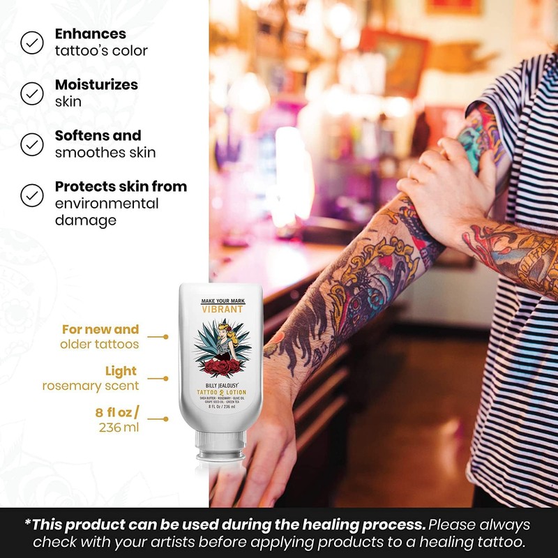 Billy Jealousy Tattoo Lotion for All Skin Types Formulated with