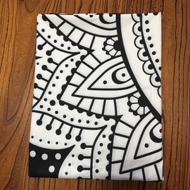 X-morrey Colorful Mandala Tapestry Indian Wall Hanging, Holiday decorationwall tapestry black and white mandala Bohemian Wall art Tapestry Beach towel 59”x78.7” (Black&White)