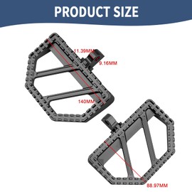 Motorcycle Mini Floorboards Riot Foot Pegs Male Mount Fit for Harley Dyna Fat Bob Touring Road King Street Glide Road Glide Electra Glide Sportster 883 XL Softail Street Bob Universal (Black)
