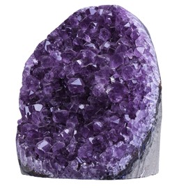dssmboom Natural Amethyst Crystal Cluster Specimen for Meditation Chakra Balancing, Irregular Rough Stone Geode Quartz Home Decor for Wealth & Good Luck, 1.32-1.54 lb