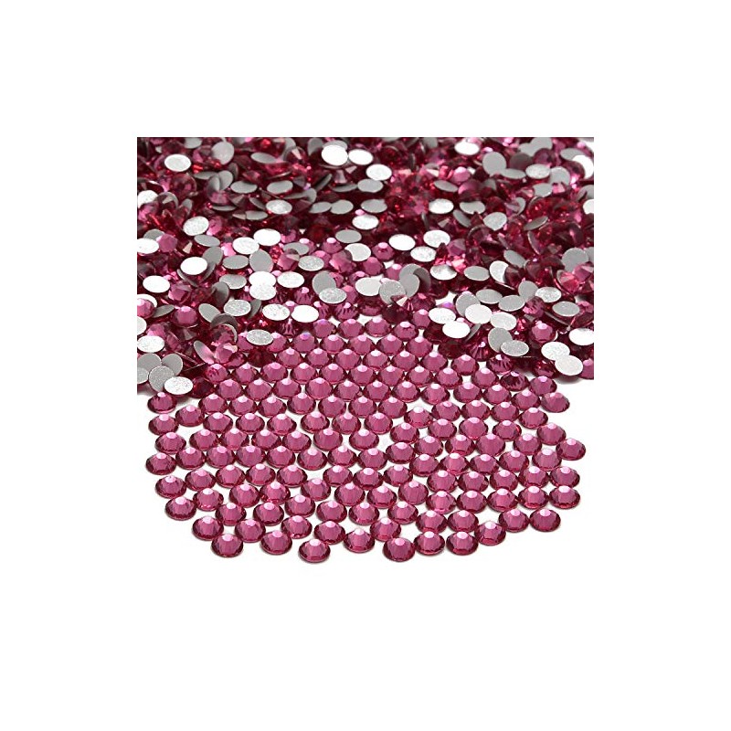 NCB 1500pcs Flatback Round Glass Nail Art Rhinestones Crystal for