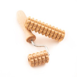 tuuli Facial Massager Face Neck Shoulder Facial Massage Device Head Massager Roller with Handle Maderotherapy Derma Roller Set Made of Wood - 2