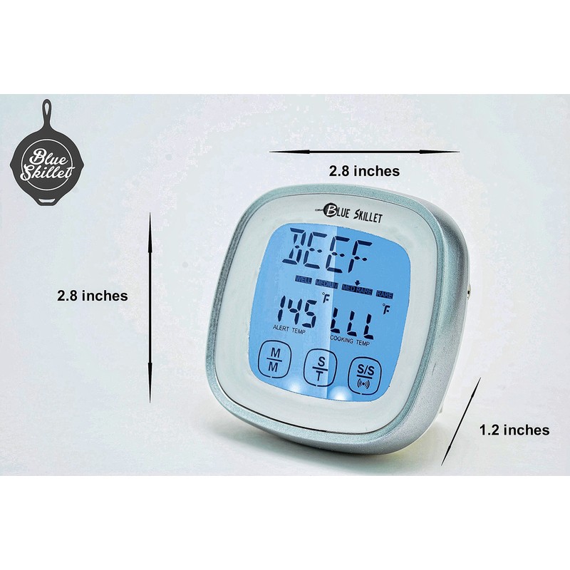 Oven & BBQ Touchscreen Digital Meat Cooking Thermometer and Timer