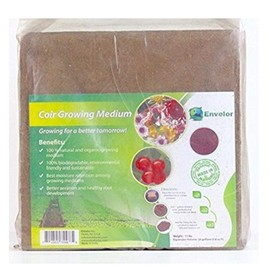 Envelor Organic Coco Coir Brick 10 lbs, Expands to 18 Gallons of Potting Soil