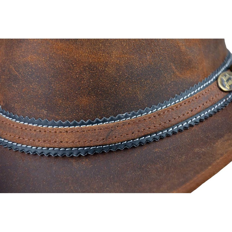 Black Jungle Dayton Leather Western Hat Australia Cowboy Hat, ochre