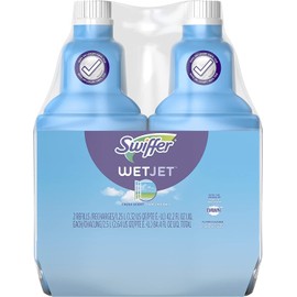 Swiffer WetJet Floor and Hardwood Multi-Surface Cleaner Solution Refills, Open Window Fresh Scent, 1.25L (Pack of 2)