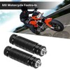 Akozon 2pcs CNC M8 Motorcycle Footrests Universal M8 Non-Slip Footrest