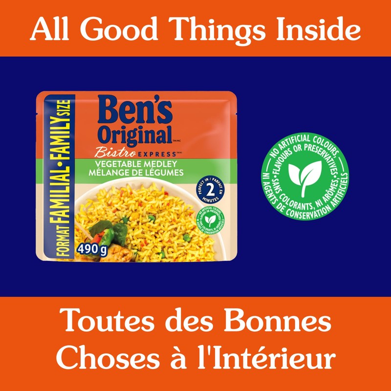 BEN'S ORIGINAL BISTRO EXPRESS Vegetable Medley, Flavoured Rice Side Dish,