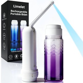 Portable Bidet for Travel & Postpartum Care - 320ML Handheld Peri Bottle with 3 Pressure Settings & 800mAh Battery, IPX6 Waterproof for Women Hygiene and Outdoor Use (Purple, 320ml)