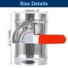 5 Inch HVAC Duct Backdraft Damper, Full Stainless Steel Manual