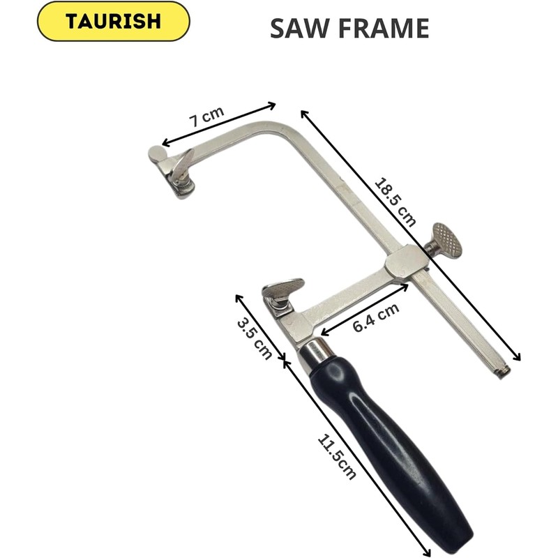 German Style Adjustable Jewelers Saw Frame with 144 Assorted Blades
