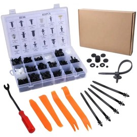 450 rivets plastic universal car clips nylon black rivets plastic braster clips car body assortment with removal tools attachments