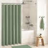 Dynamene Sage Green Shower Curtain - Waffle Textured Heavy Duty