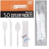 Plastic Cutlery Packets - Knife Fork Spoon Napkin Salt Pepper