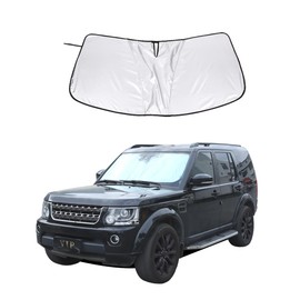 Windshield Sun Shade Foldable Compatible with Discovery 4 LR4 2004-2016 Sun Shade for Car Front Window and Interior Sunshade for Sun, Heat and UV Rays to Vehicle