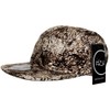 Itzu 5 Panel Snakeskin Snapback Cap in Brown